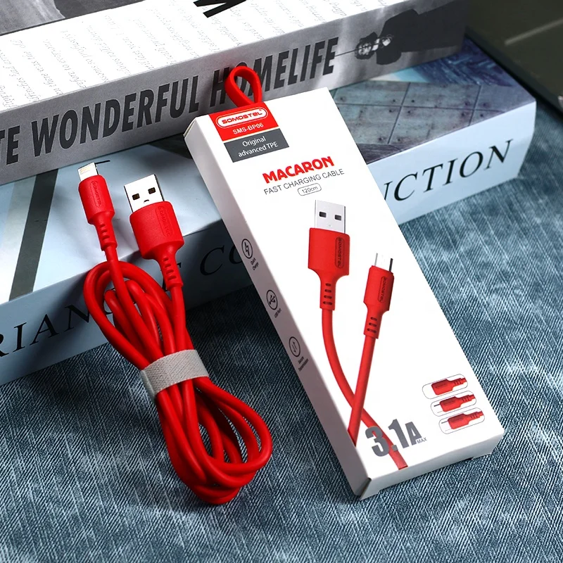 Macaron Color Usb Cables Fast Charging Data Cable 3.1A Wired Cable For Mobile Phone Accessories