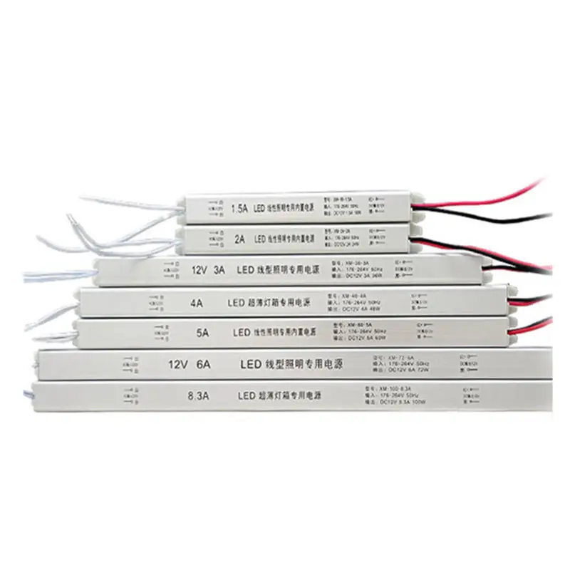 Factory slender strip aluminum shell power supply 12V 36W advertising light box showcase LED switching small power supply