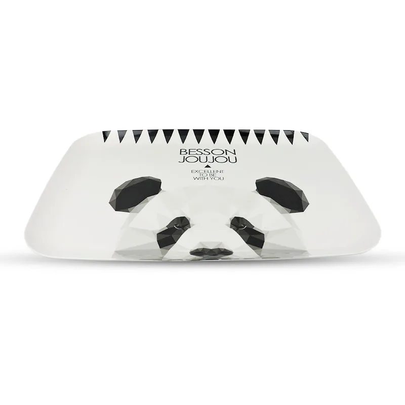 Прямоугольный жесткий пластиковый лоток с принтом под заказ экологически чистые меламиновые подносы для еды и напитков домашнего использования