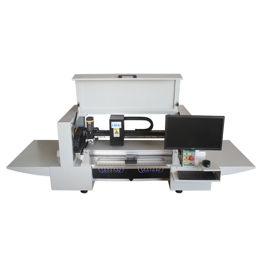 Benchtop Type QL41A 4 Placement Heads SMD Pick Place Machine Chip Mounter for Led Lamp Machinery