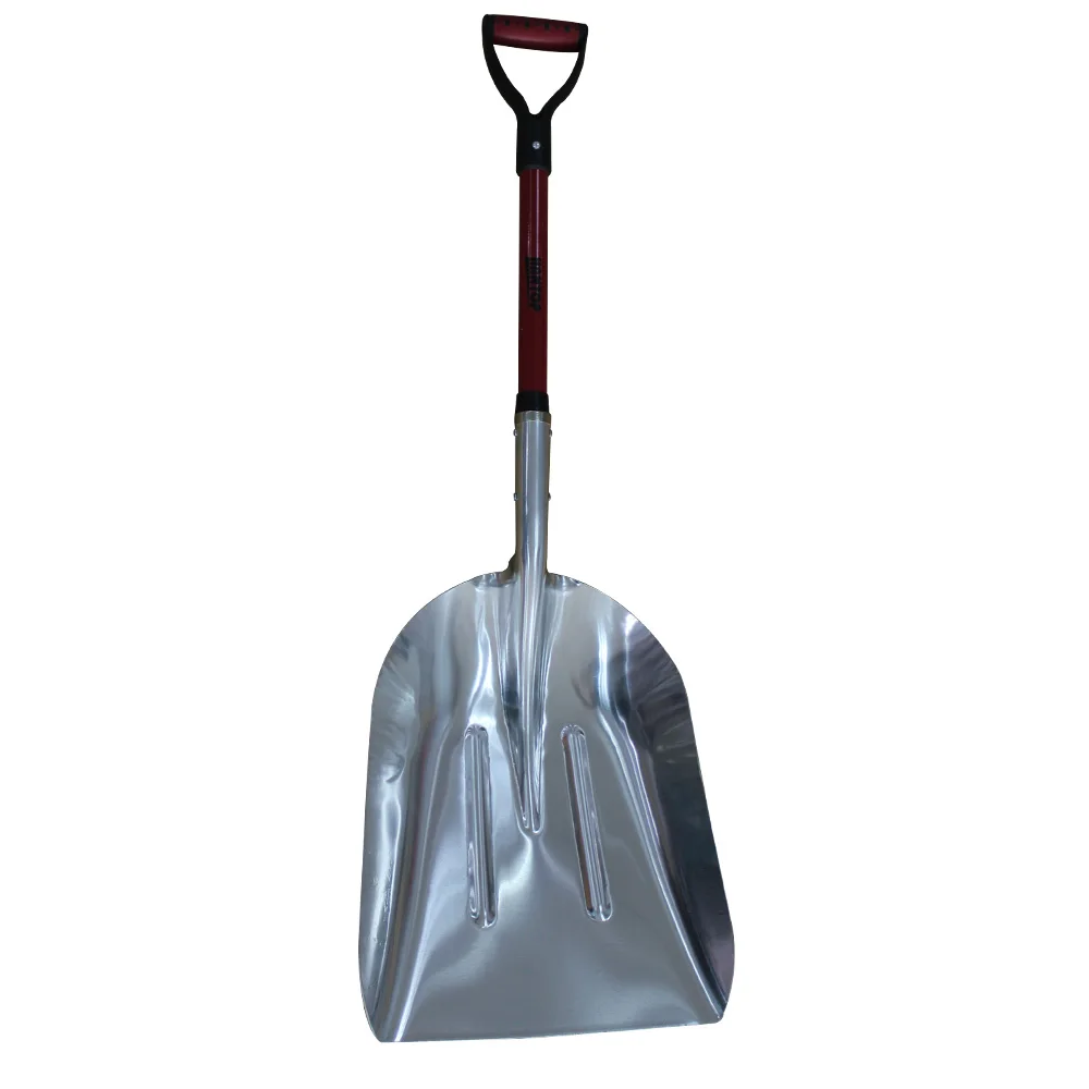 41614 High quality square aluminium garden shovel with fiberglass handle