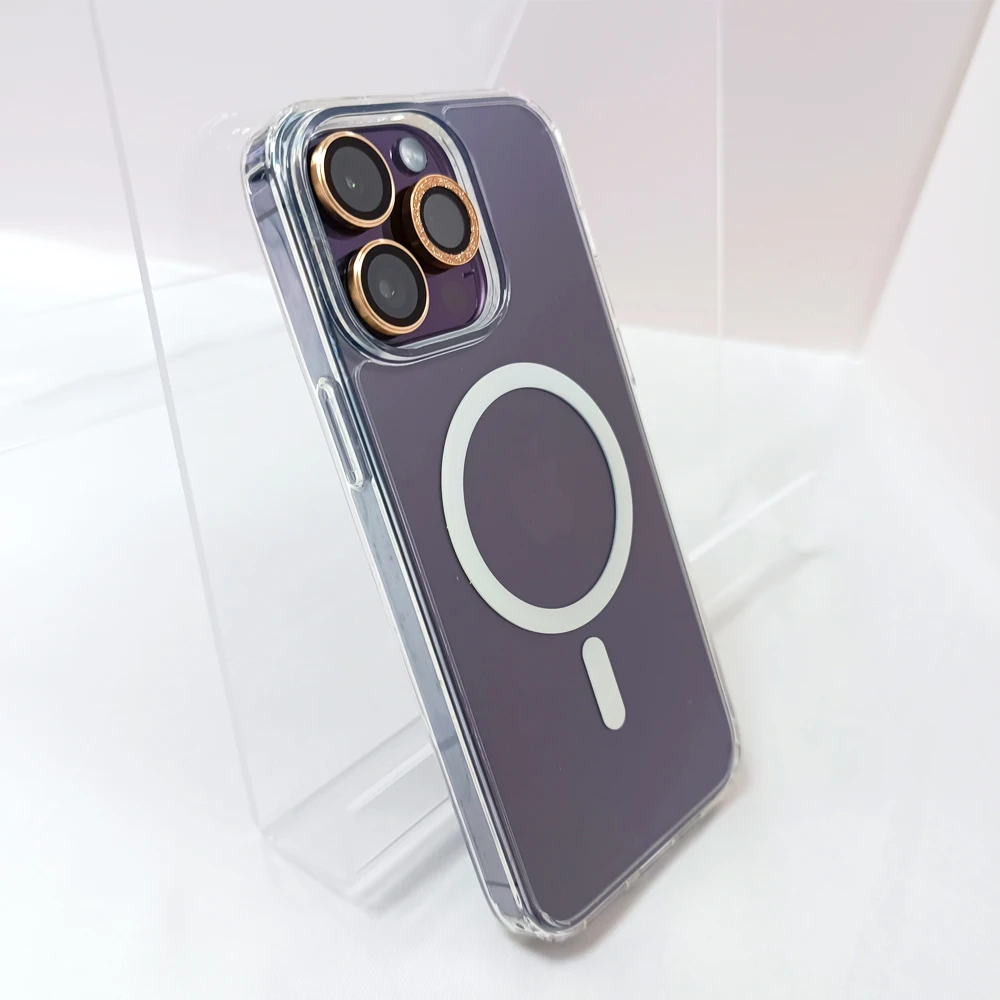 TPU Clear Magnetic Phone Case For MagSafe Wireless Charging For iPhone 13 14 Transparent Case Covers