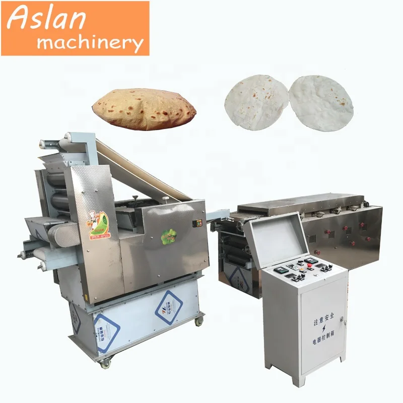 Arabic bread bake oven / Pita Roti making machine / Dough bread shaping forming production line