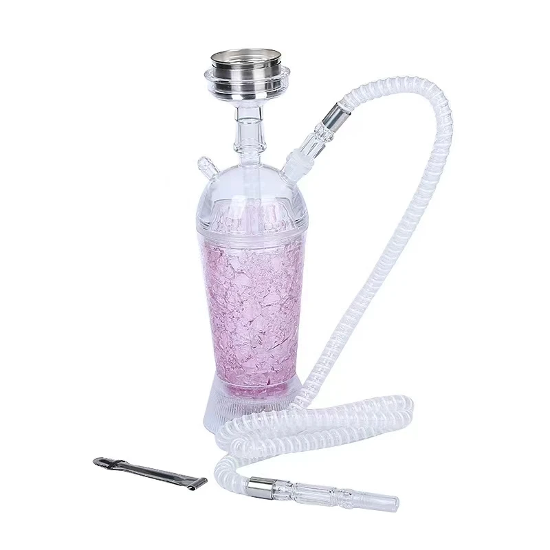 2024 wholesale bar high-end led acrylic portable juice cup  car hookah sets