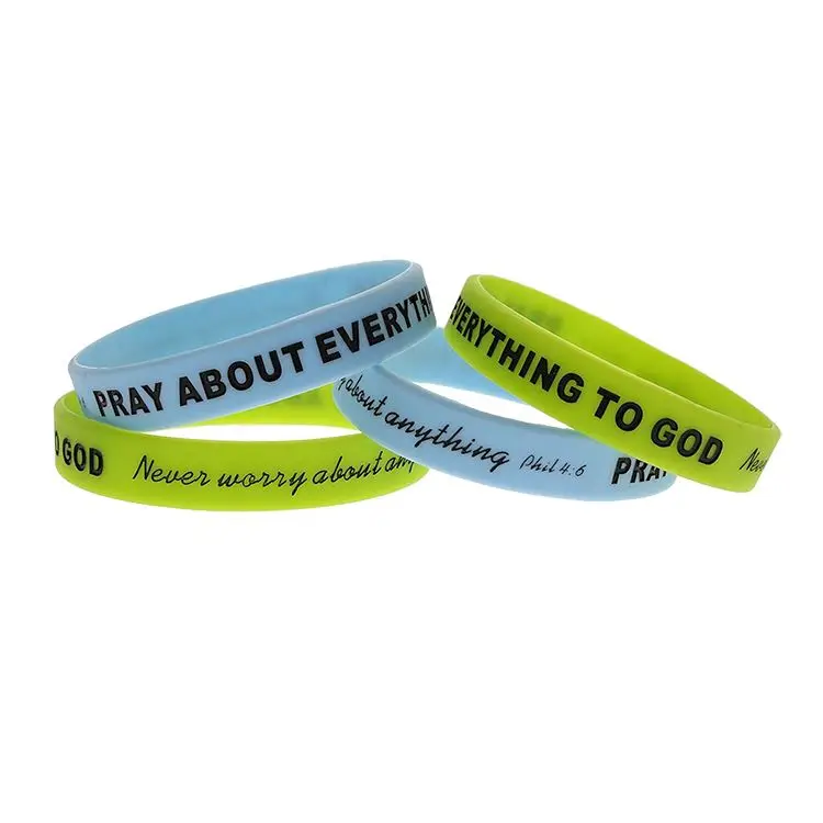 High Quality Advertising  Custom Logo Rubber Bracelet Buy Silicone Wristbands