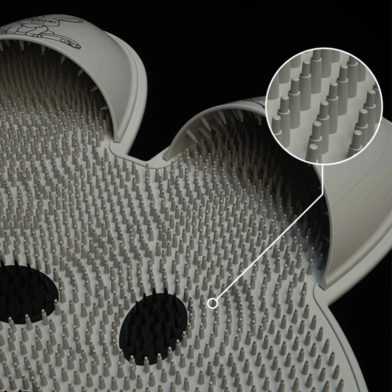 Tiktok Hot Silicone Bathroom Foot Scrubber Spas Massage Exfoliating Cleaning Slipper Rabbit Foot Scrubber Shower Mat