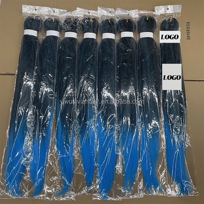 wholesale 1 2 3 pack pre stretched 100% kanekalons braiding bundles hair extension for black people wholesale