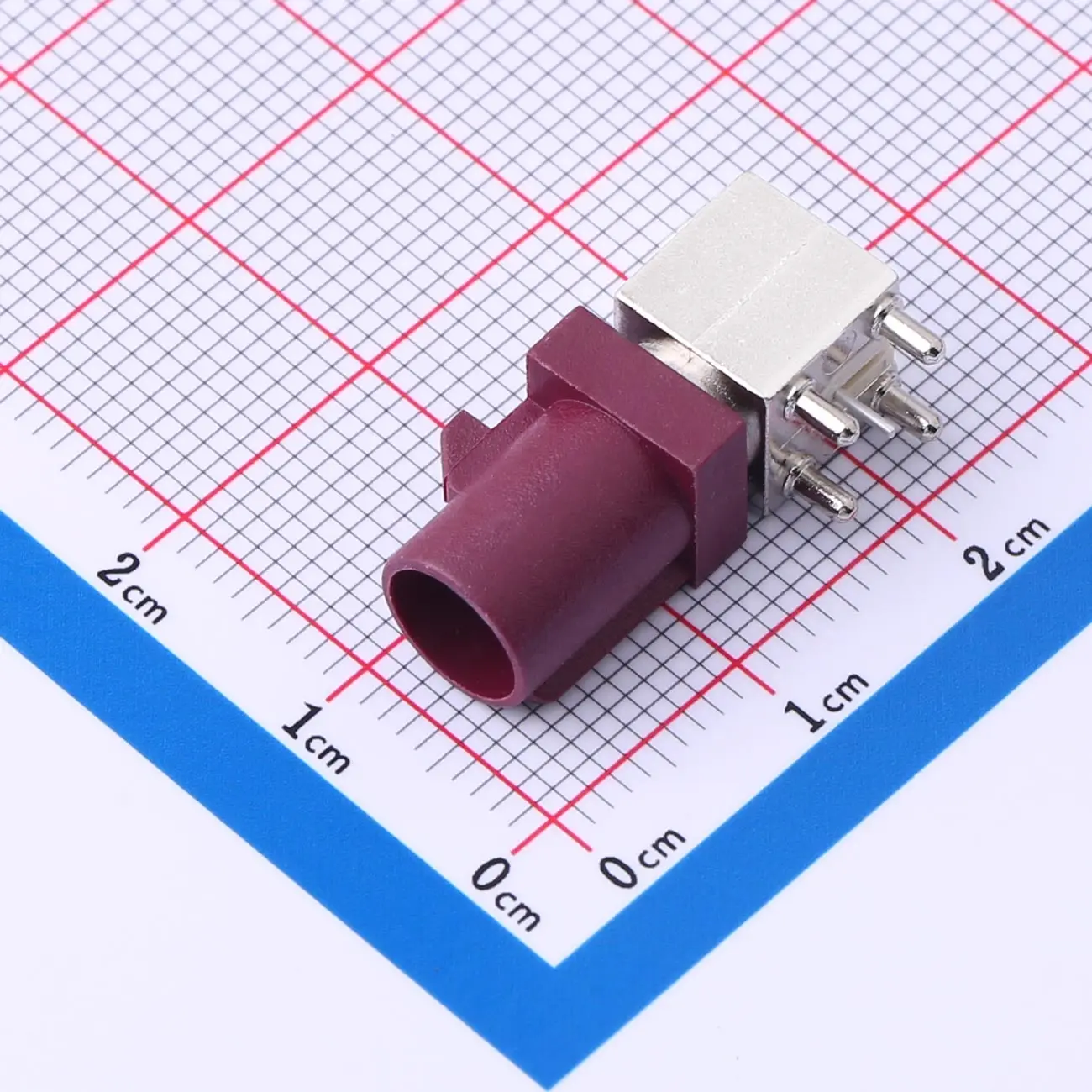 Kinghelm professional 90 degree Purple Male FAKRA connector GPS Antenna  FAKRA plug Right Angle PCB RF connector
