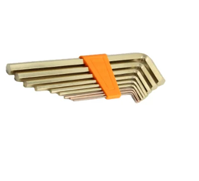 Aluminum Bronze Non-sparking tools explosion-proof Hex Key Wrench set 2mm-12mm Petrochemical industry Coal mines and oil fields