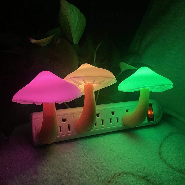7 цветов автоматически светодиодные гриб ночник
