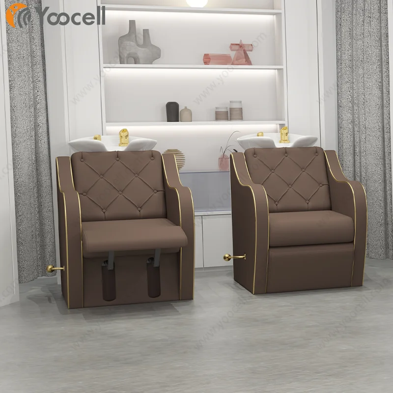 Yoocell Новый дизайн коричневый деревянный подлокотник для мытья шампуня стул шампунь миска и мебель