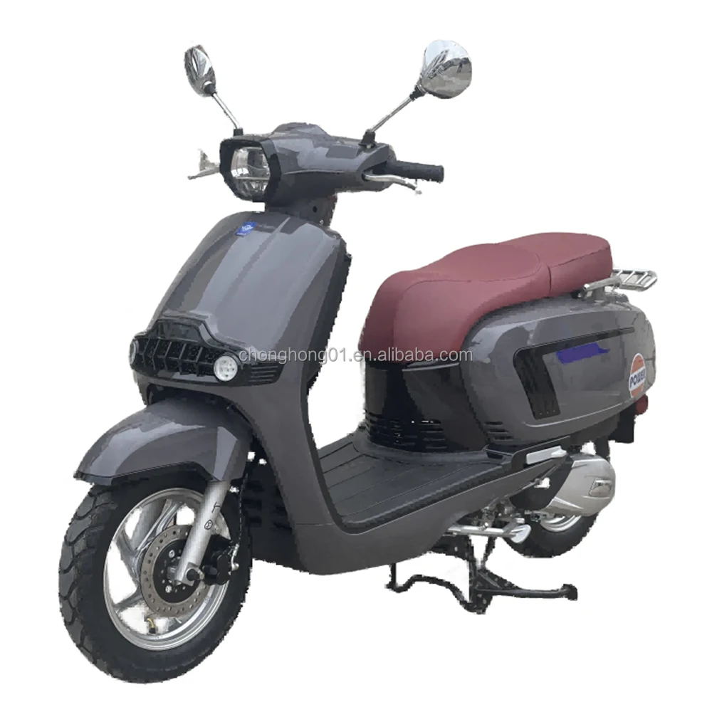 Factory Direct Sale Adult Scooter 4-stroke Air-cooling Gasoline Motorcycle 2-person Moped 85KM/H 125cc Gas Scooter (BELLA A)