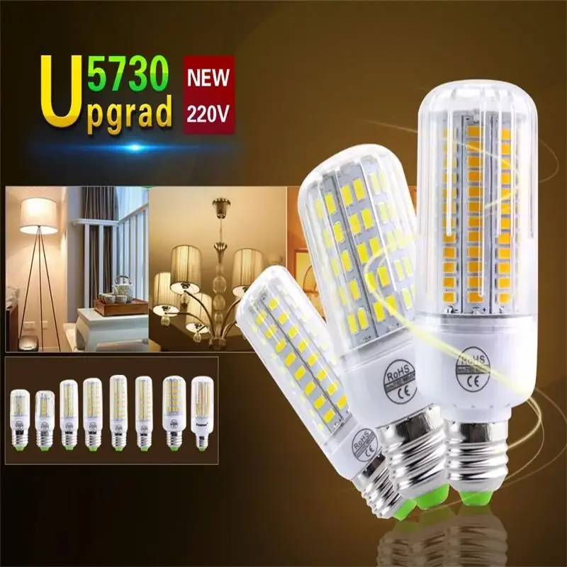 LED corn lamp E27 home use 220V 24 36 48 56 69 72 LEDs Replace Compact Fluorescent Lamp Home Spotlight