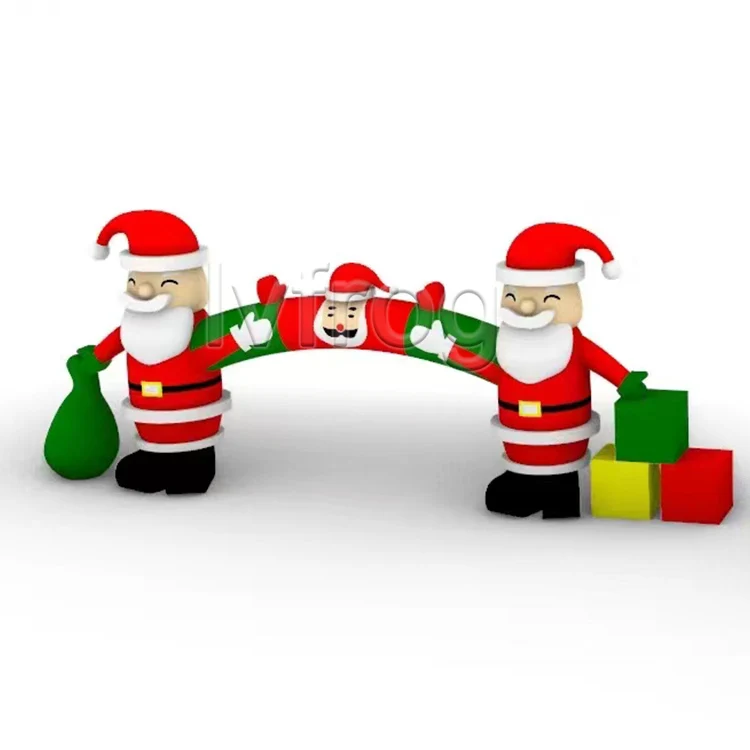 High Quality Blow Up Giant Christmas Santa Arch Outdoor Decorations Inflatable Christmas Arch