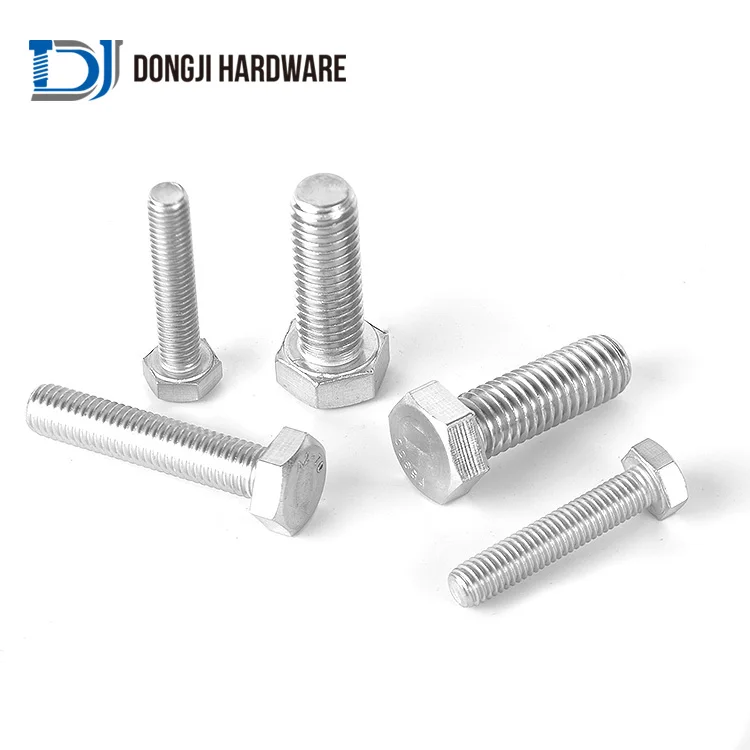 DONGJI Big Sale Din933 Hex Bolt M3 M7 M8 M10 Hex Bolt Stainless Steel Hex Nut And Bolt