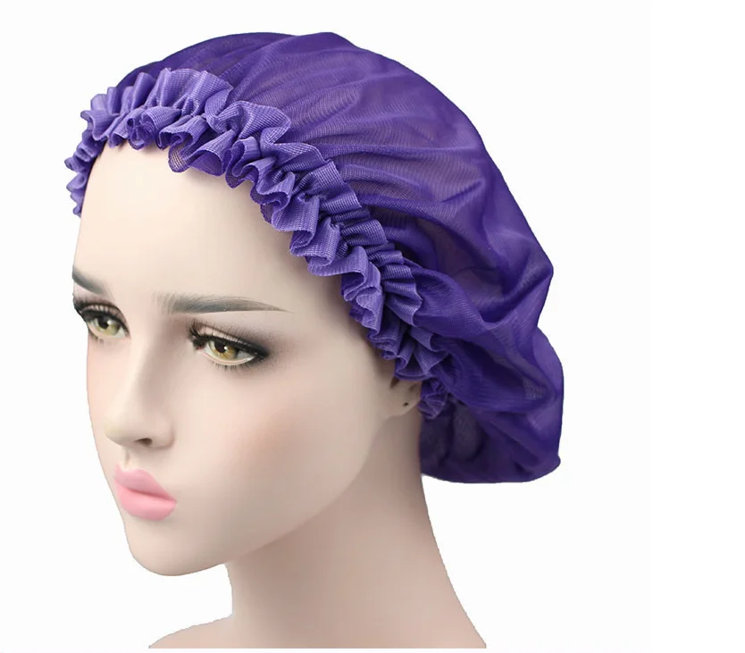 Сетчатая ткань полиэстер женская шляпа для сна