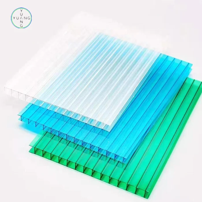 Environmental protection roofing materials heat resistant flexible UV polycarbonate hollow sun sheet