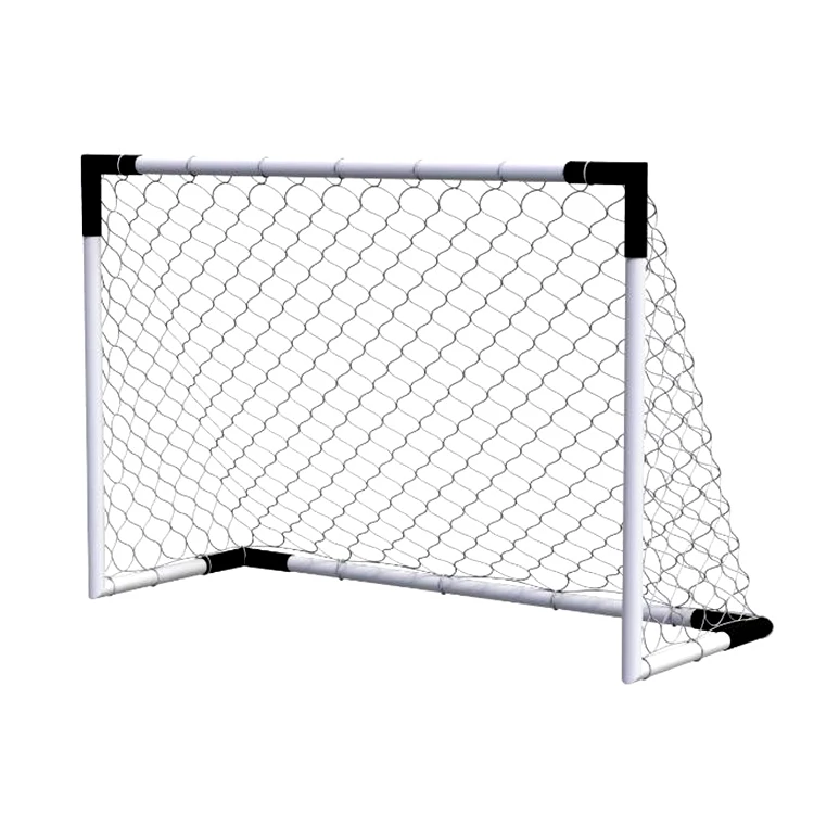 
White metal frame soccer goal 