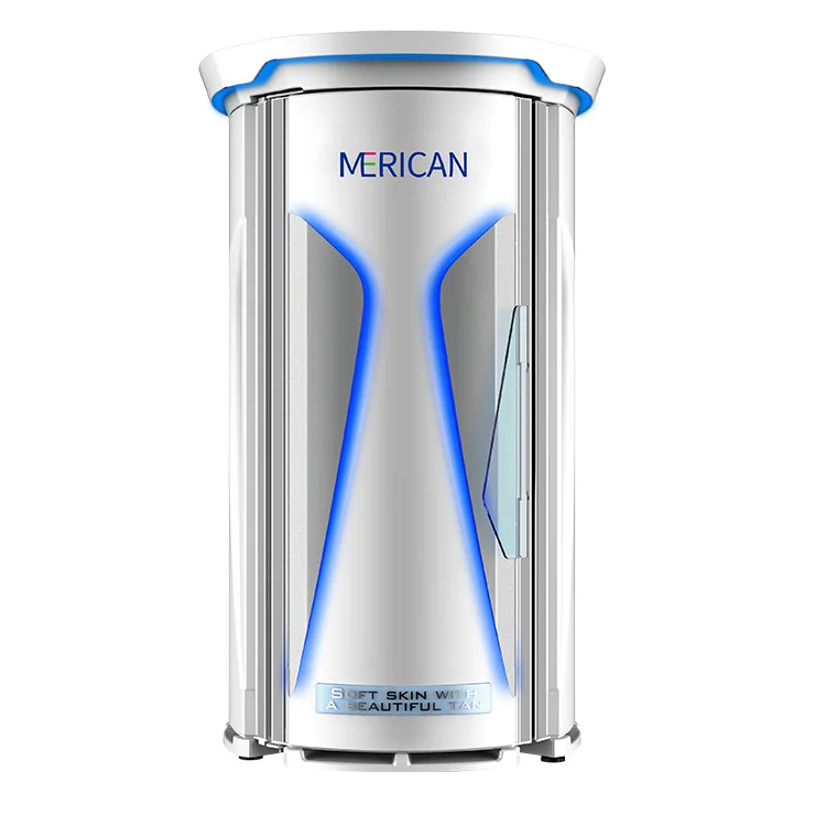 Best Price Vertical UVB Solarium Indoor Tanning Beds With Rubino Red Light For Sun Tan And Bronzing Effect