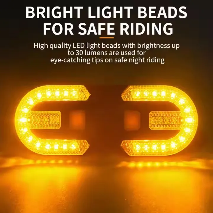 Xunting Night Cycling Remote Control Road Bike Tail Light Rechargeable LED Bicycle Turn Signal Light with Alarm
