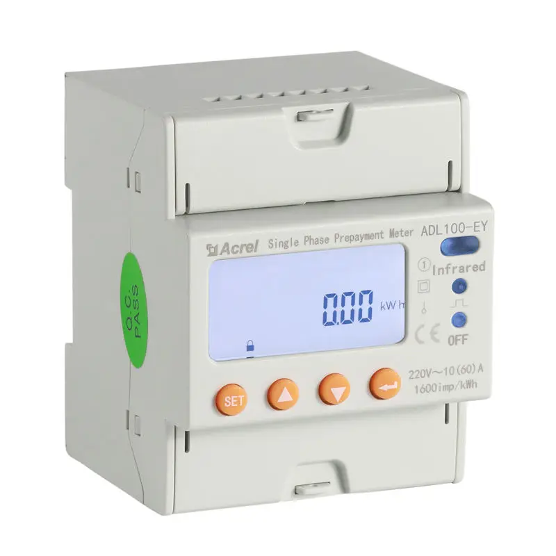 Free IoT Platform Matching 1 Phase Prepayment Power Energy Meter Rs485 Voltmeter Ammeter Measuring Instrument Class 1 Accuracy