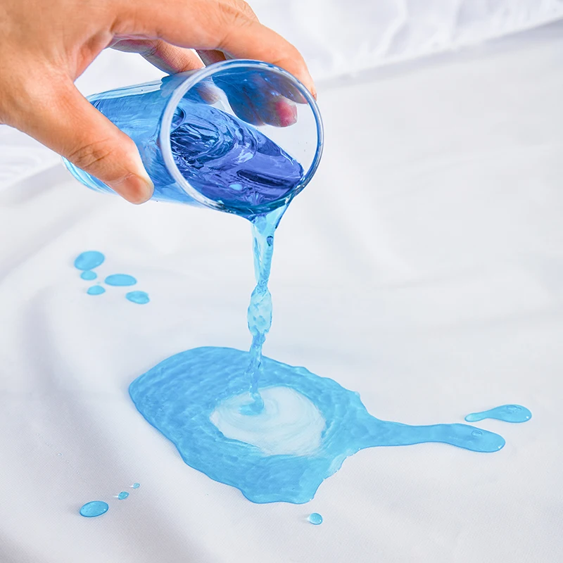 Premium Fitted Sheet Style Noiseless Mattress Cover Waterproof Mattress Protector for Home, Bedroom, Hotel