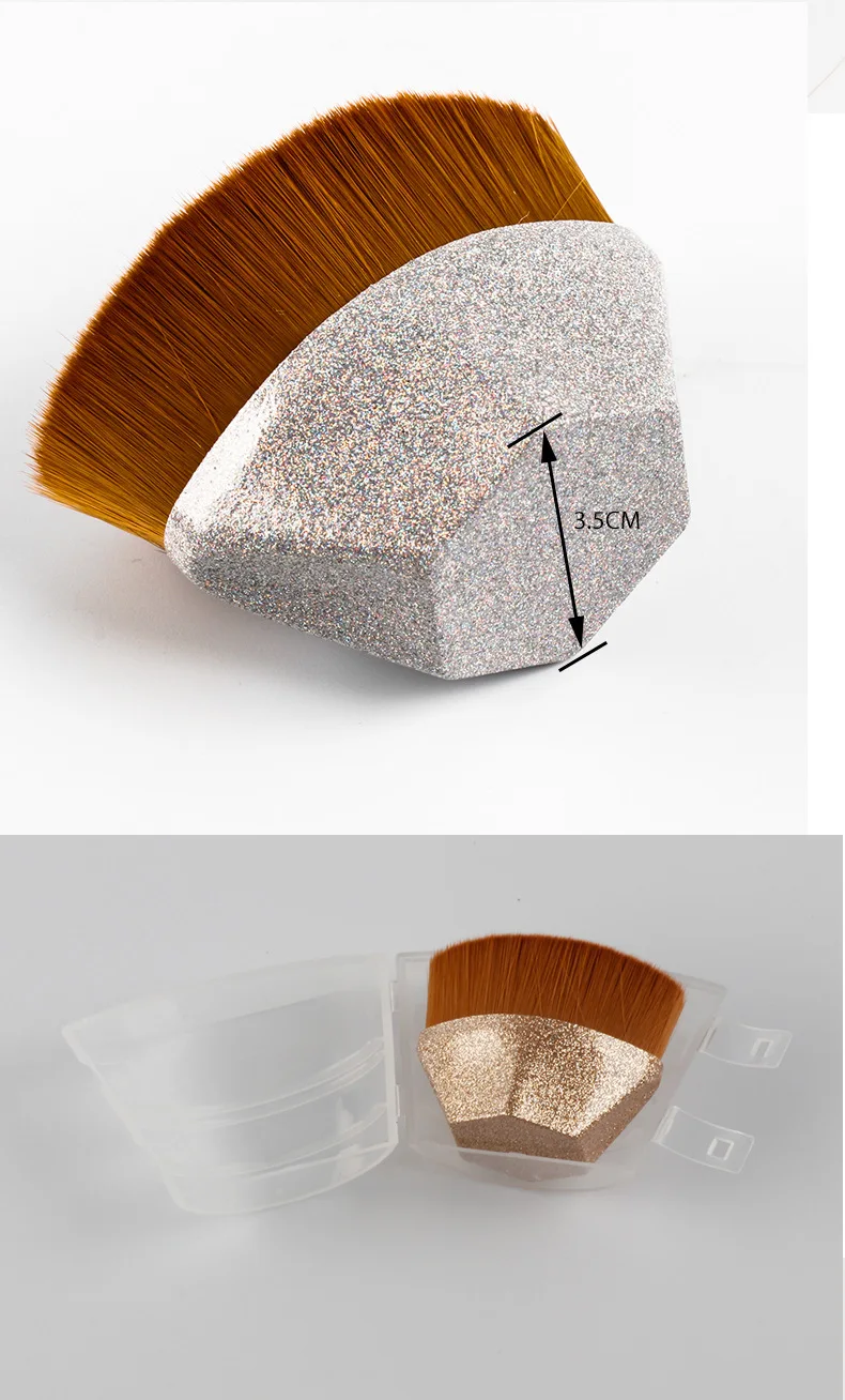 Кисть для макияжа kabuki № 55 шестигранная одноцветная плоская пудры румян основы оптом