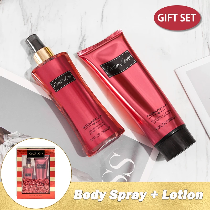 180ml Perfume Fragrance Body Spray Body Mist,236ml Secret Part Deodorant Body Lotion Mist Set For Women