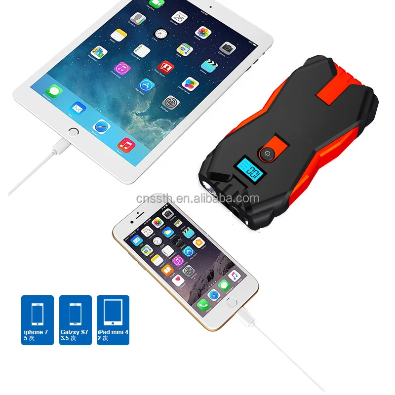 DC 12V 12000mAh Car Jamper Battery Charger Jump Starter Portable 1000A Car Power Bank Booster Jump Starter Portable