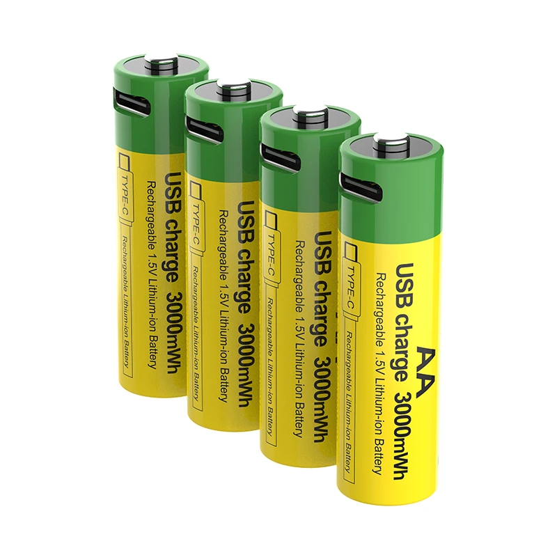 4 Pack Ebl Aa Lithium Battery 1.5v 3000mwh Battery Aa Rechargeable Battery