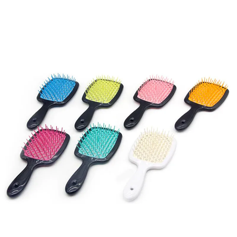 Hollow Out Massage Comb Hair Skin Head Meridians Men And Women Fluffy Hollow Detangling Hair Brush