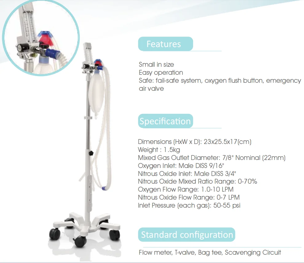 Medical or food grade s8800b n2o dental nitrous oxide sedation system machine dental unit 580g laughing gas for sale canister