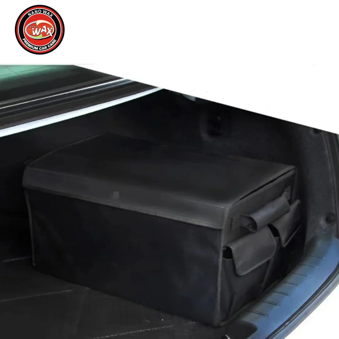 Nano wax Car Trunk Organizer - Foldable Trunk Organizer Sturdy Trunk Organizer with Lid