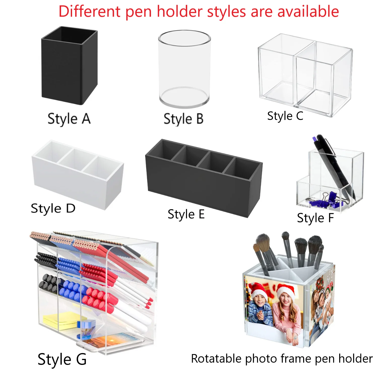 Офисный акриловый держатель для ручек индивидуальный карандашей