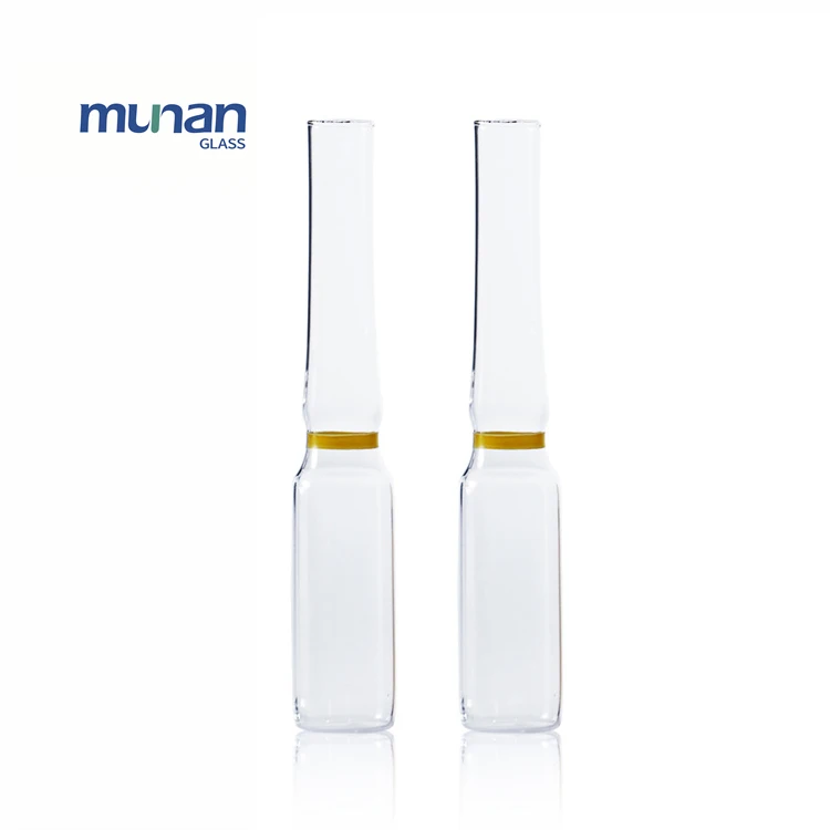 1ml 2ml Clear BrownEmpty Glass Ampoule High Quality Cosmetic Injection Low Borosilicate Glass Ampoules