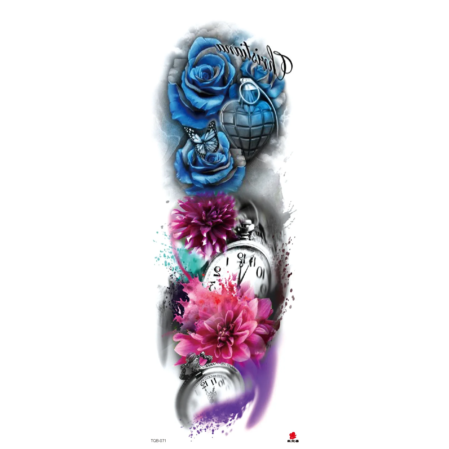 High Quality New Design Sexy Lower Black Tattoos Sticker Custom Private Label Full Arm Mehndi Tattoo Sticker