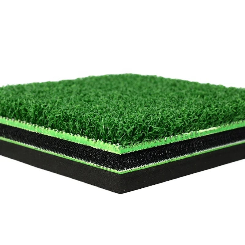 3D Golf Hitting Mat Golf Swing Mat Driving Range Golf Mat Green  Nylon Knitting Crimp Hockey Field Grass
