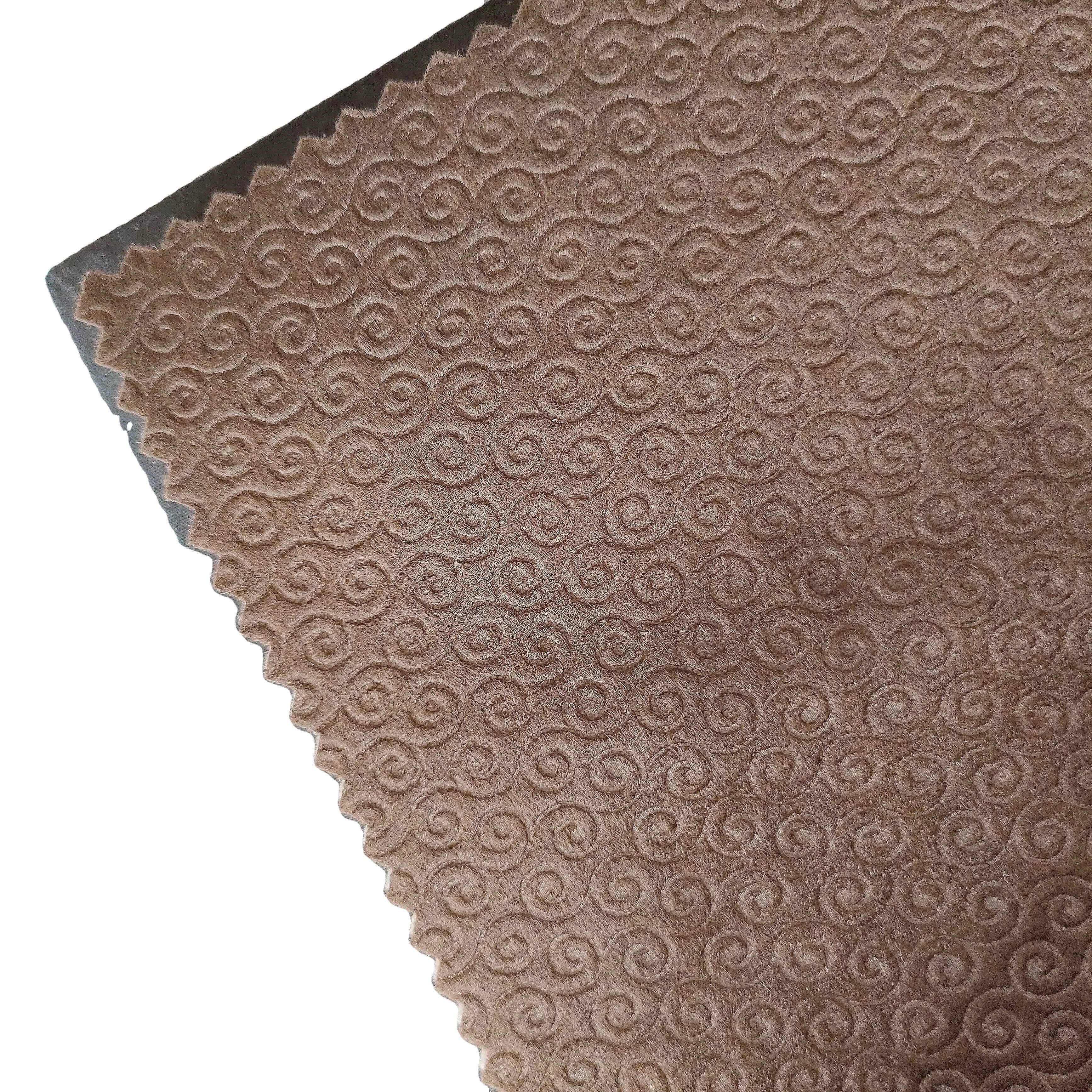 Multi-pattern 100% Polyester Deep Embossed Velvet Fabric with Foam for Car Seat/Bus Seat/Sofa Fabric