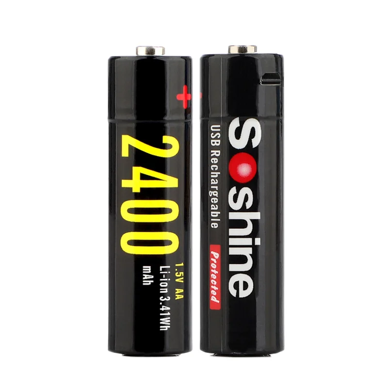  Литий-ионные аккумуляторы AA 14500 с USB: 1 5 в 2400