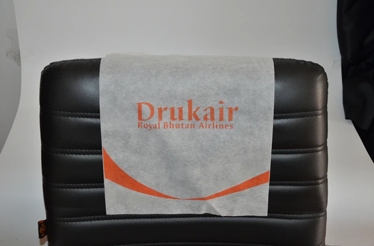 Printed non woven fabric airline seats head rest cover