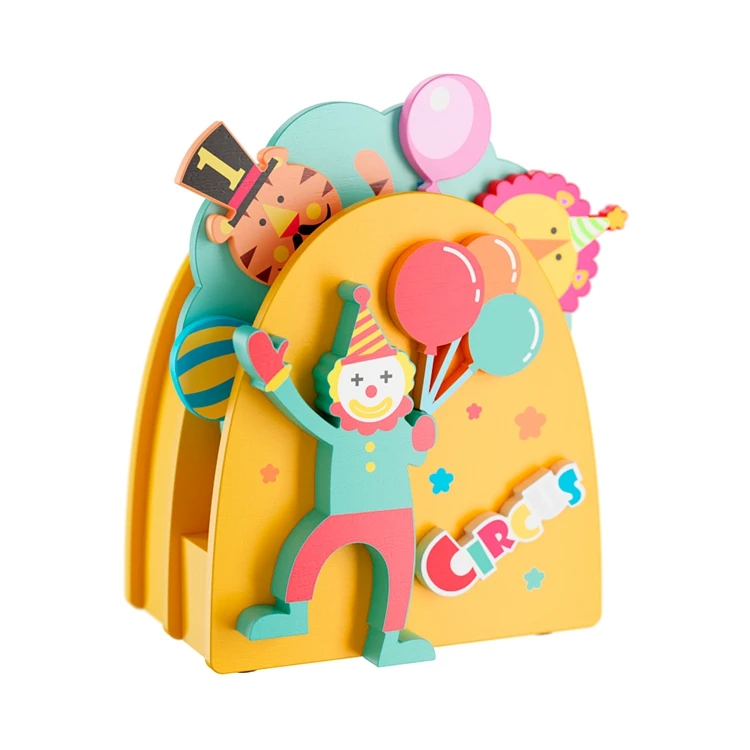 La doyee wooden kids dancing doll music box toy