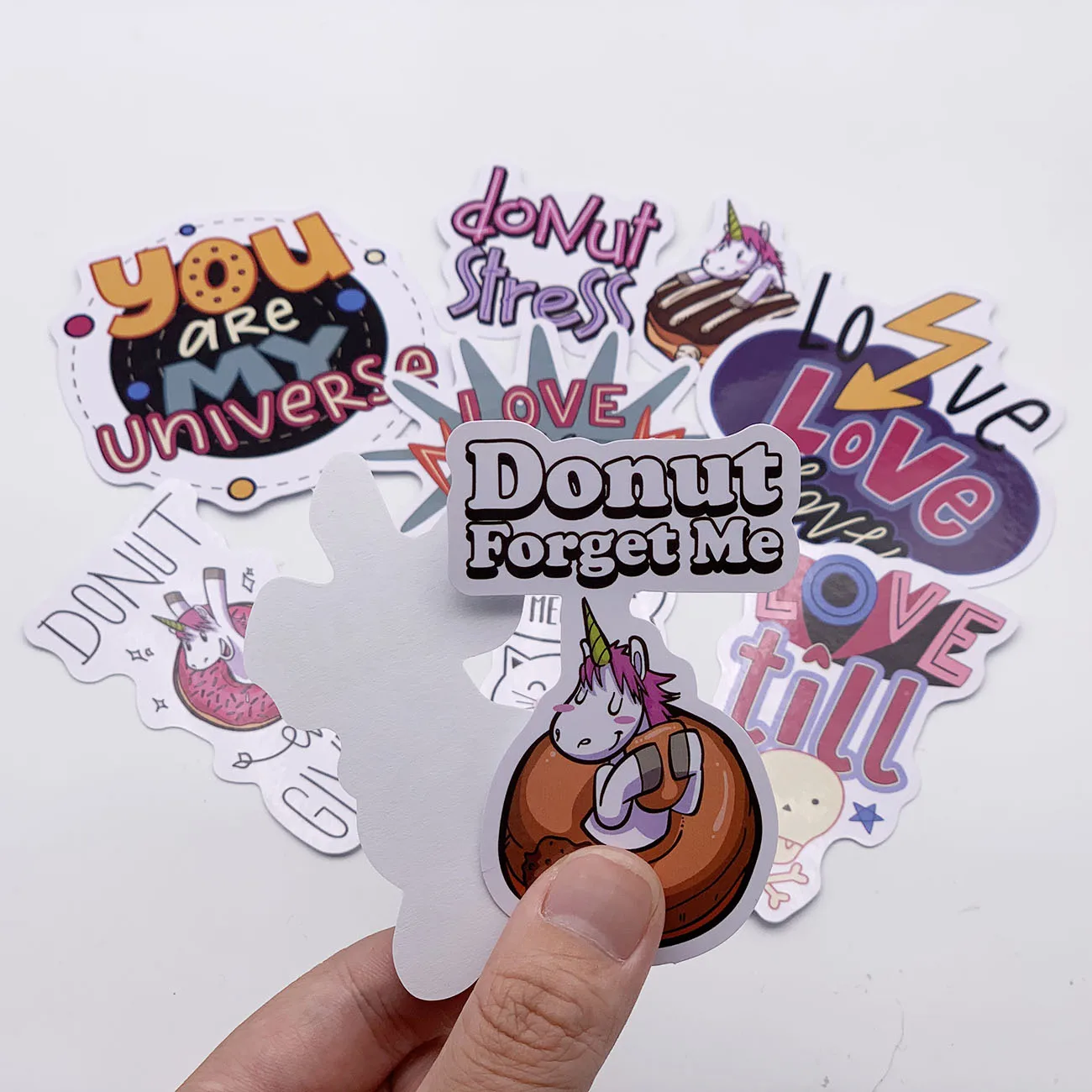 Art Half Stickers PVC Removable Decorative Laptop Notebook Cartoon Cute Funny Halloween Waterproof Stickers