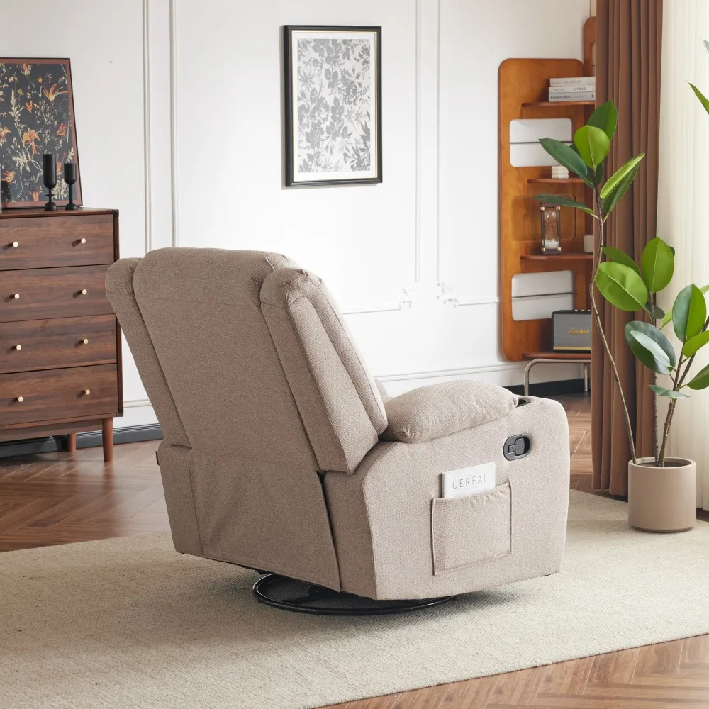 Sans Luxury Relax Fabric Manual One Seat Sofa Chair Glider Recliner Chair