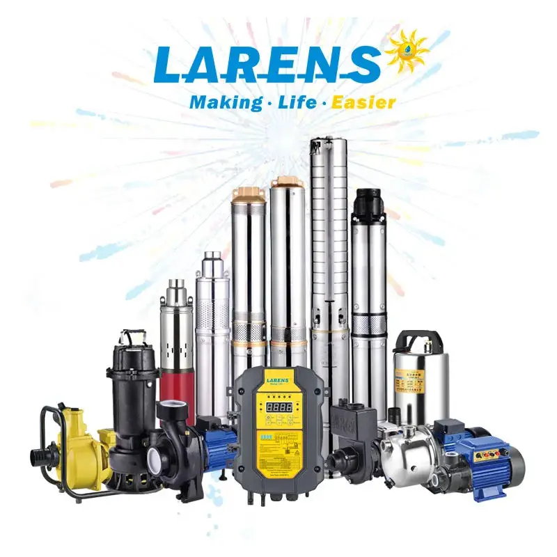 LARENS AC/DC AC DC Hybrid Solar Submersible Water Pump