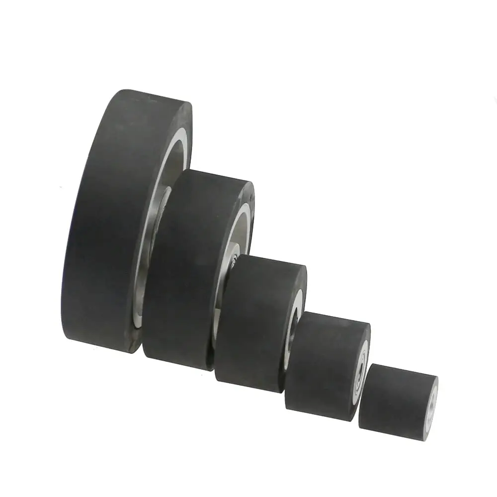 Solid Rubber Contact Wheel without Bearings Work Sanding Bands for Metal Knife Wood Grinding Polishing