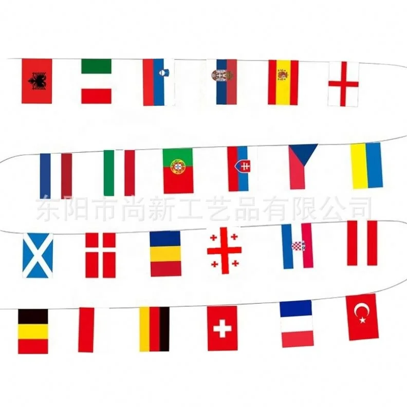 World Flags International 100 Countries Pennant Banner for Classroom Garden Olympics Festival Grand String National