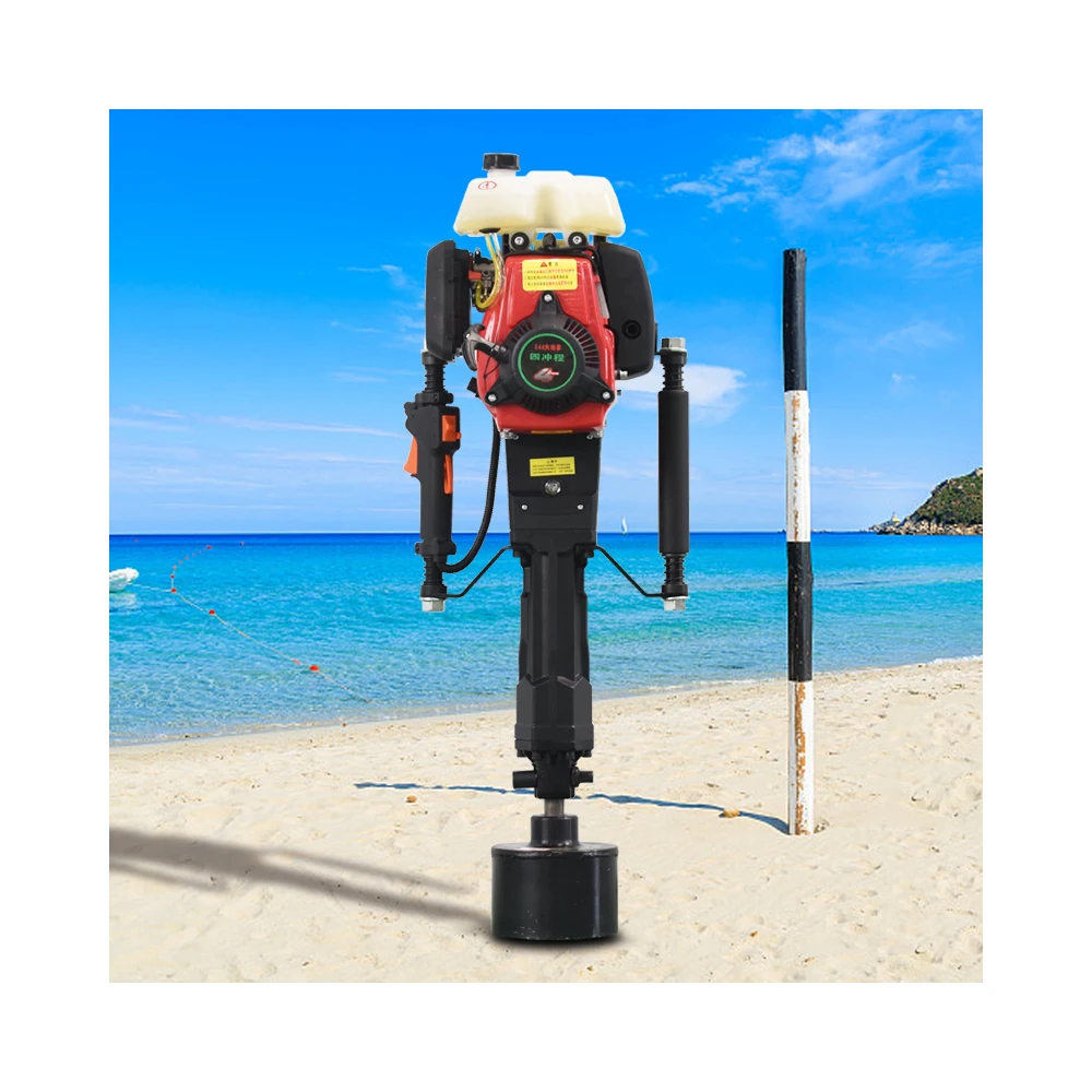 Convenient Gas Powered Pile Driver Low Noise and Vibration Petrol Post Driver Hand post  for Efficient Driving