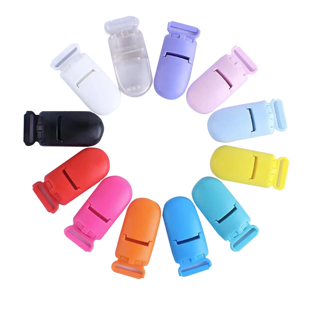 20mm Suspender Clips Dummy Pacifier Holder for Teether/Binky/Paci/Bib/Toy Holder  Plastic Pacifier Clip
