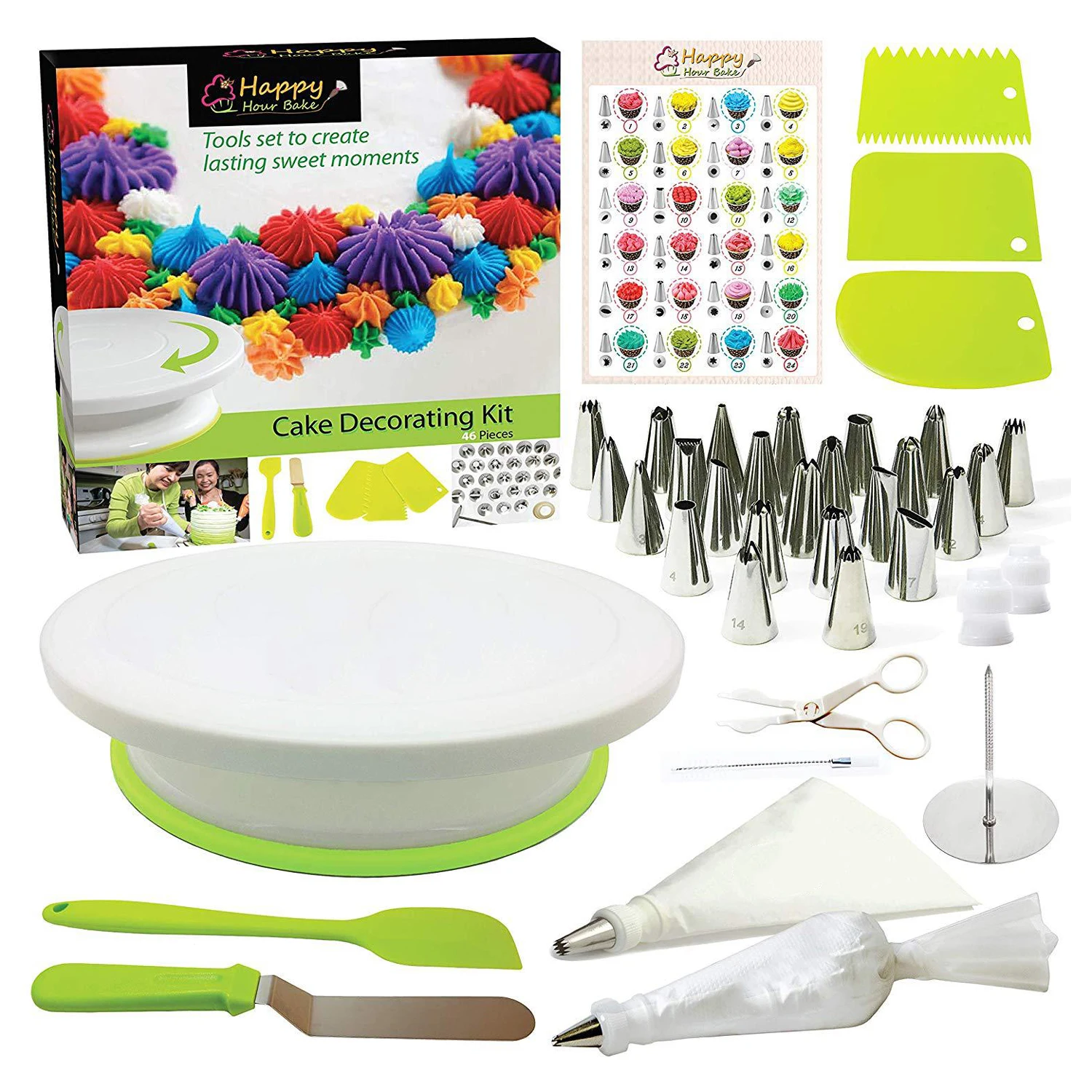 Wholesale 46pcs cake decoration supplies cake decorating tools set nozzle cake piping tips set