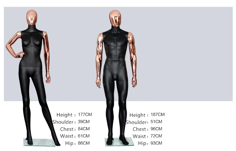 New Arrival Fashion Gold Plating Window Display Mannequin Female Manikin for